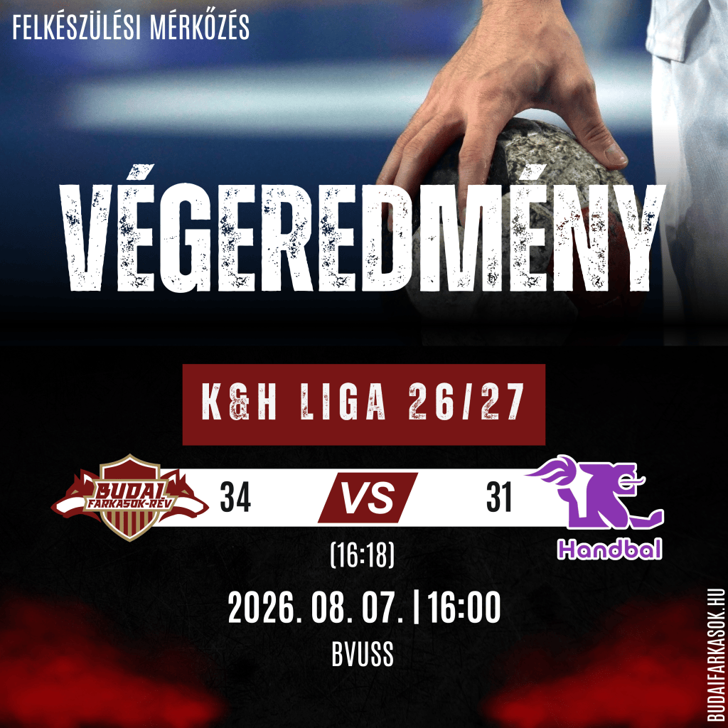 VÉGEREDMÉNY - 34:31 (16:18)