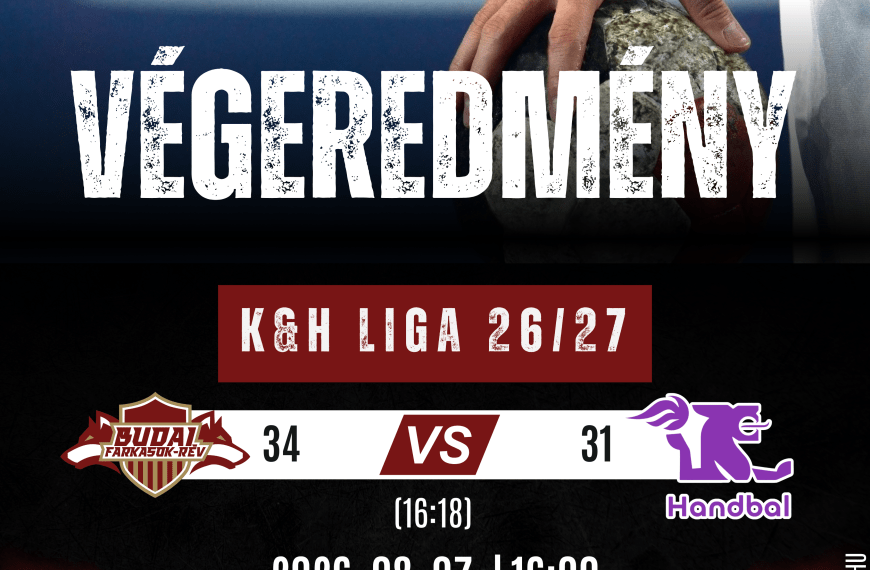 VÉGEREDMÉNY - 34:31 (16:18)